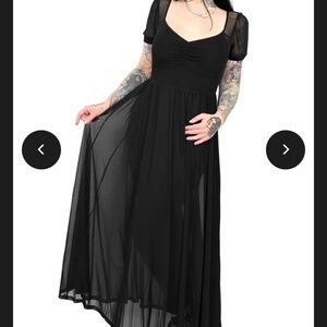 Foxblood Lily Mesh Maxi